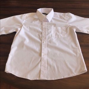 White Long-Sleeve Button-Down Boys’ Shirt